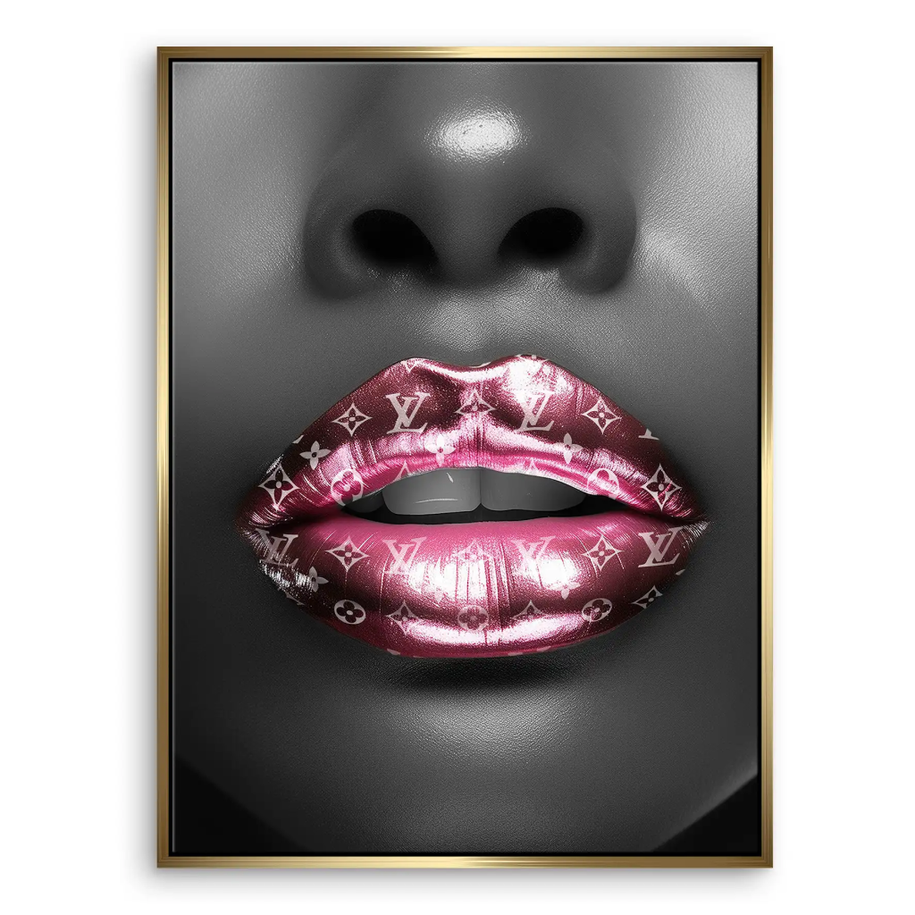 Vuitton Pink Lips Leinwand Bild INGALERIE