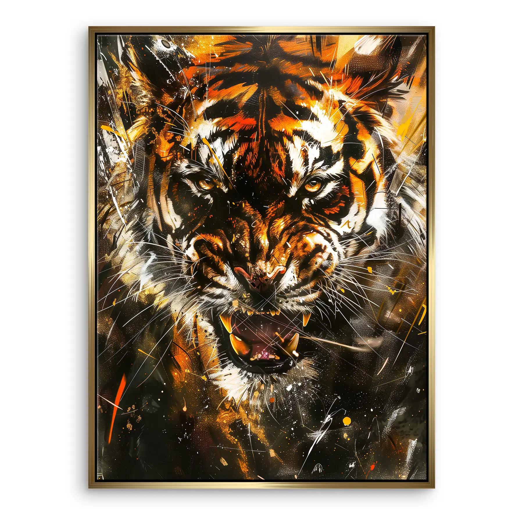 Tiger Abstrakt Leinwand Bild INGALERIE