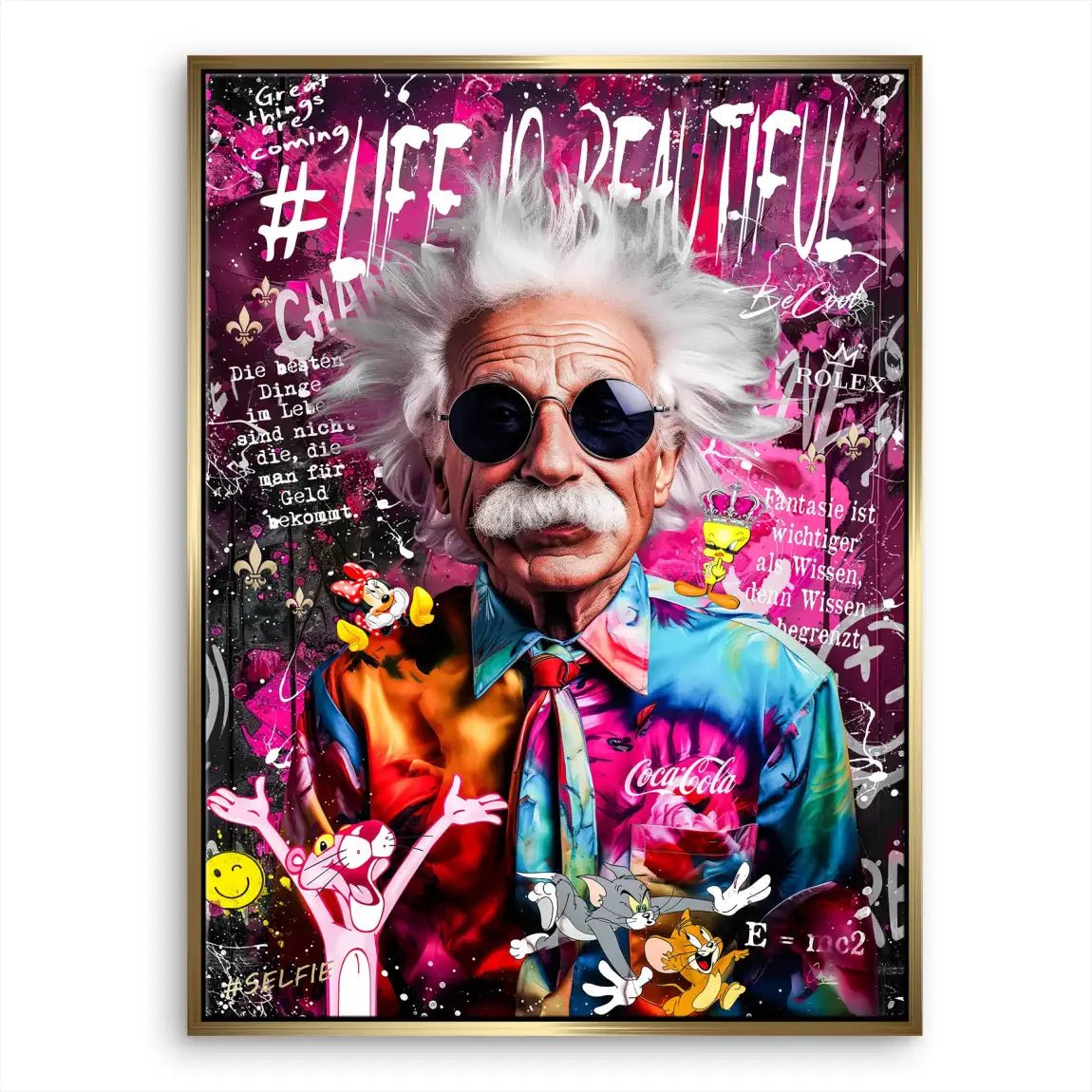 Einstein Pop Art Leinwand Bild INGALERIE