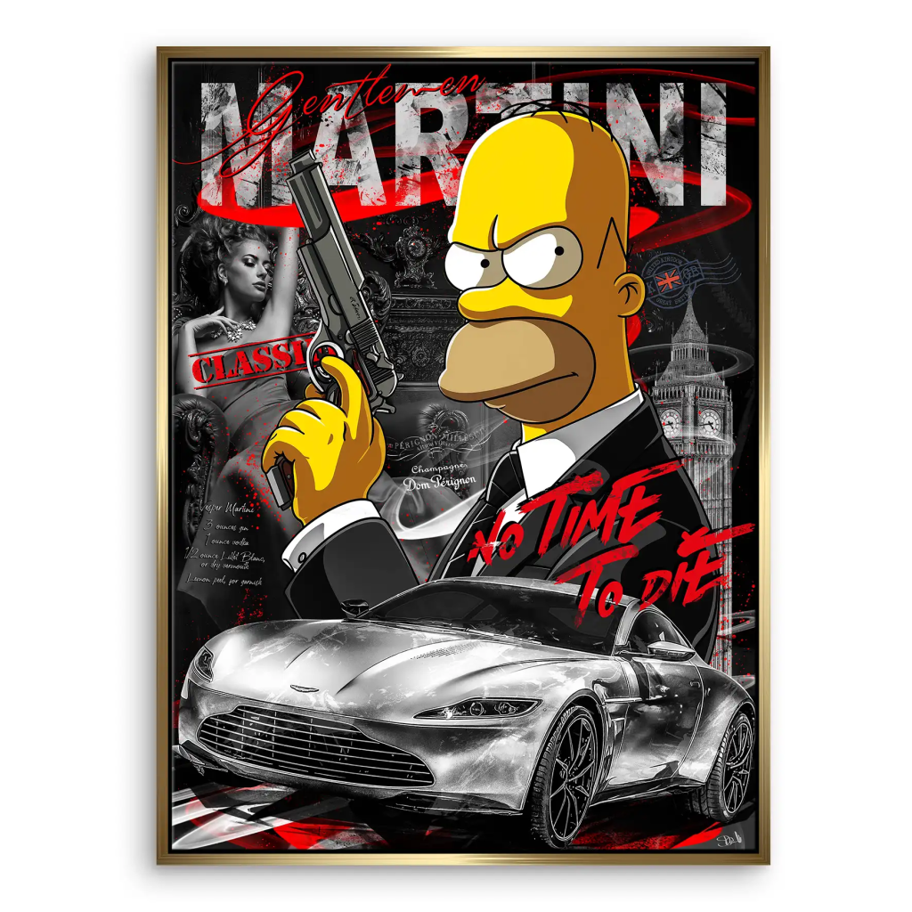 Homer No Time To Die Leinwand Bild INGALERIE