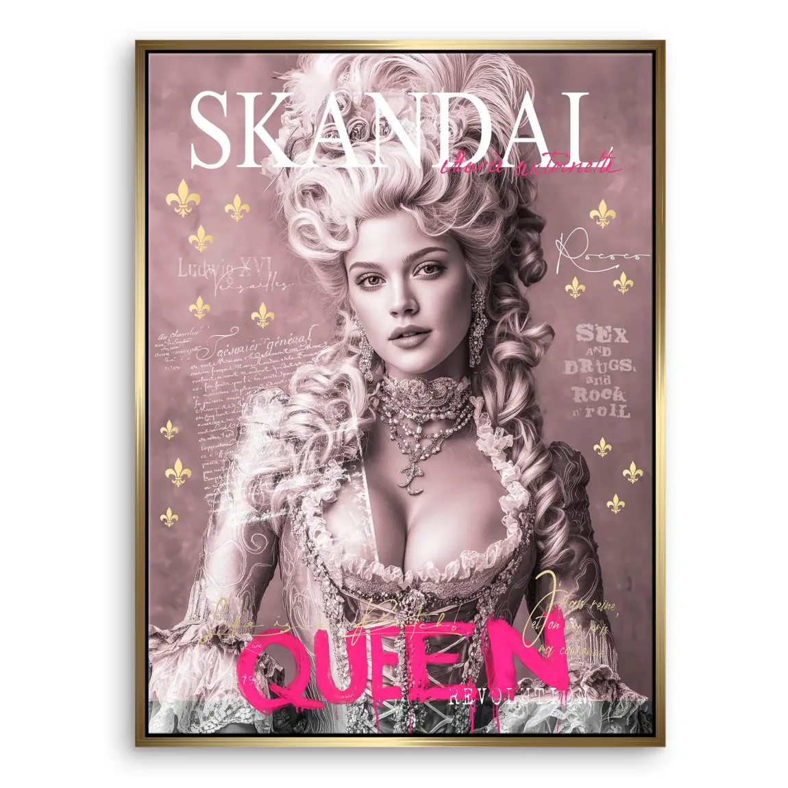 Marie Antoinette Queen Pop Art Leinwand Bild