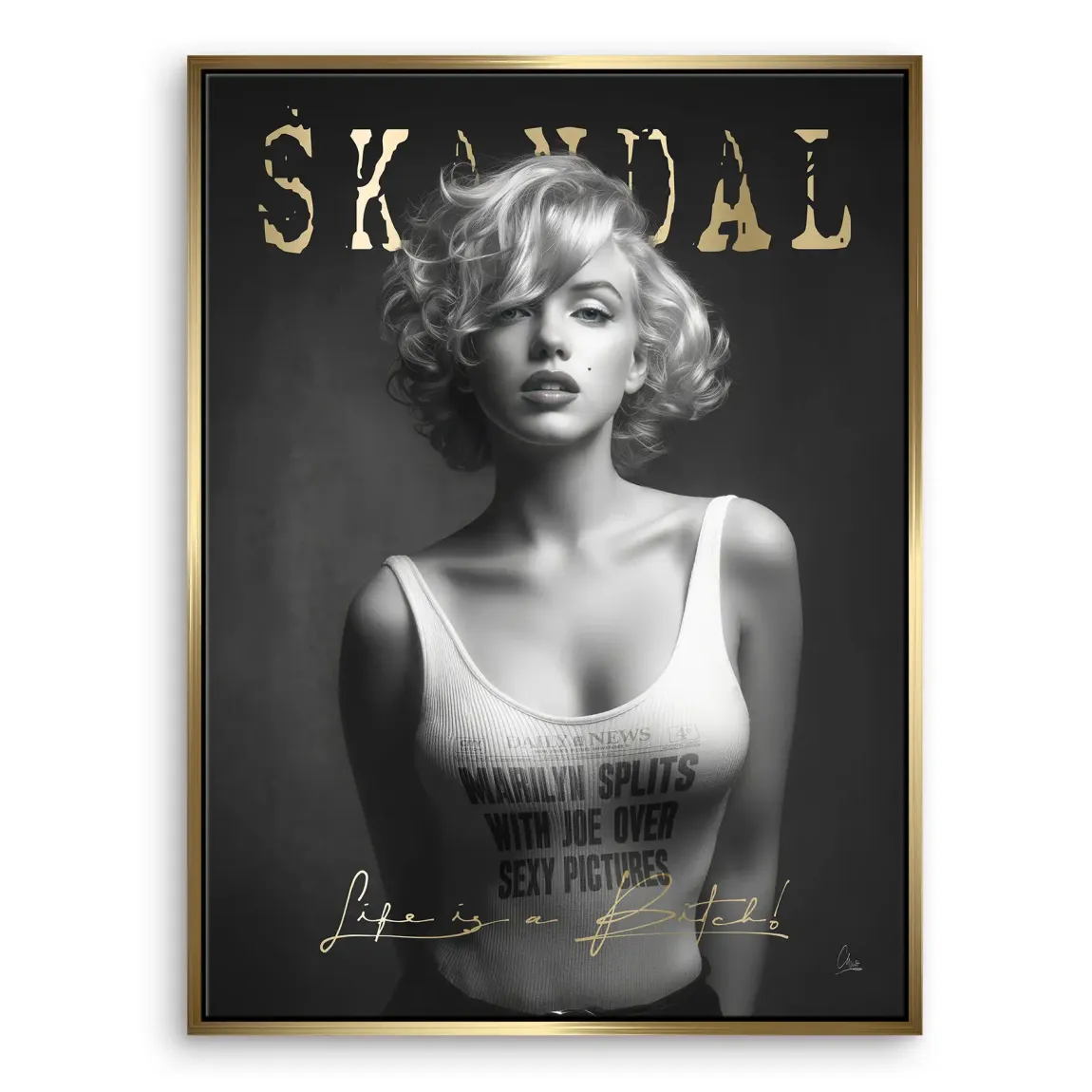 Marilyn Skandal Leinwand Bild