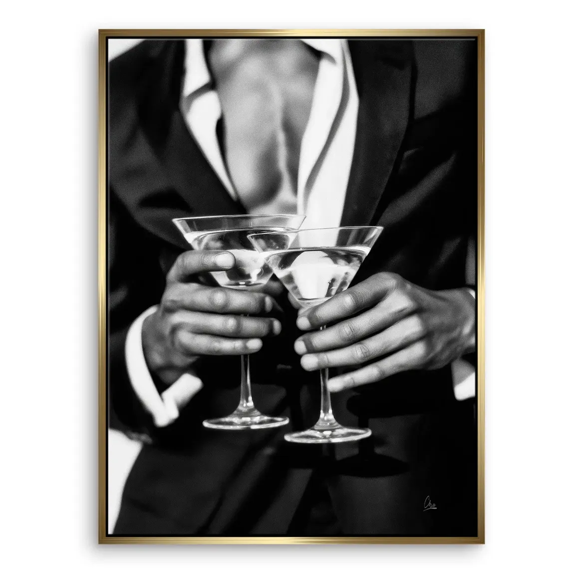 Gentleman Noire Leinwand Bild