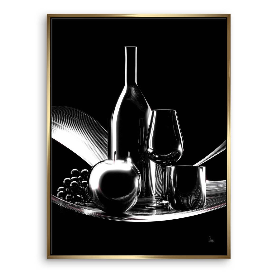 Wein Noir Leinwand Bild