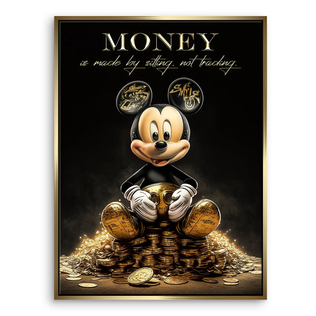 Micky Gold Motivation Leinwand Bild INGALERIE