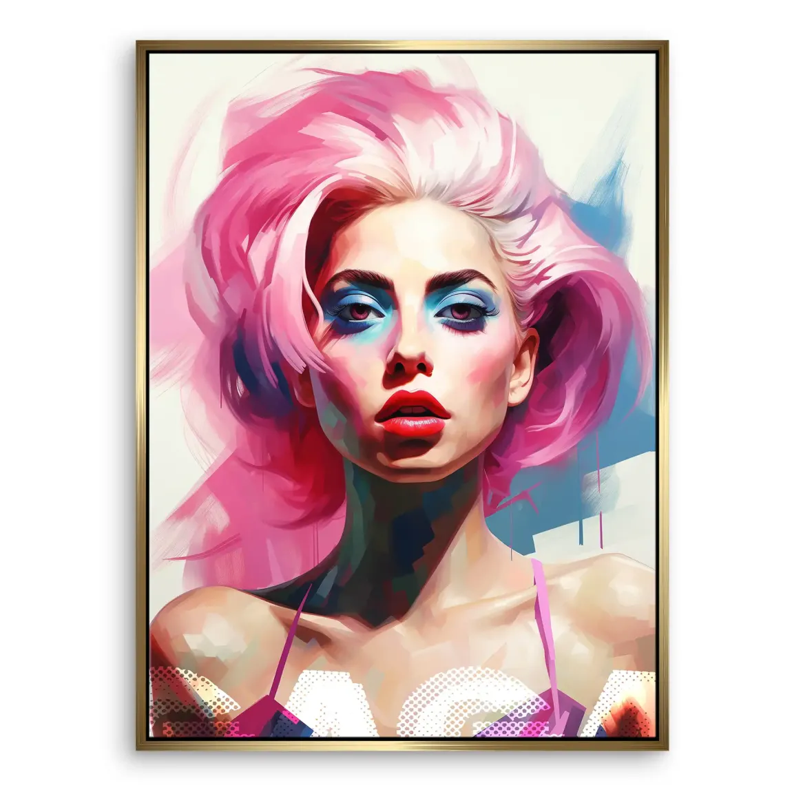 Lady G. in Color Leinwand Bild INGALERIE