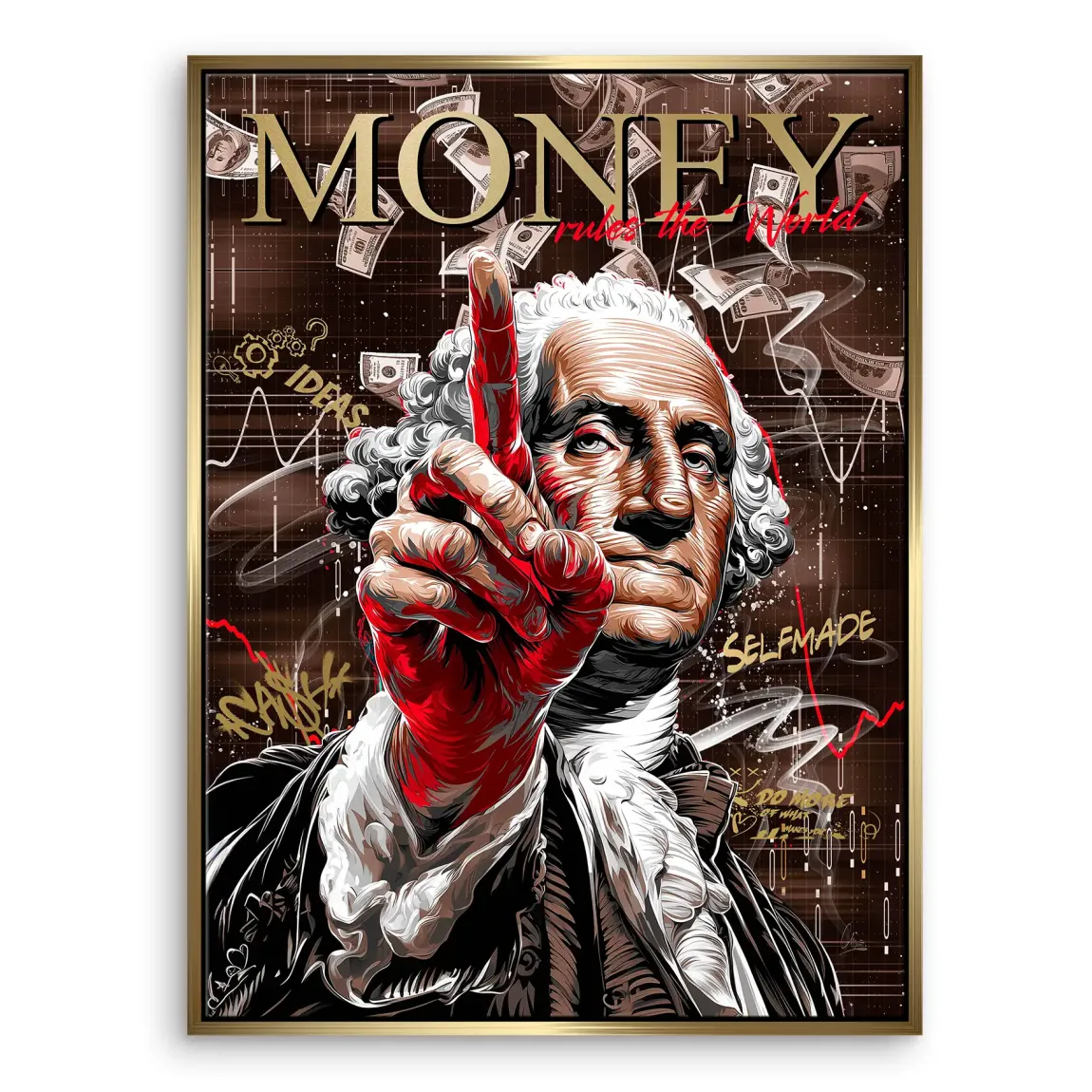 Money Vision Wallstreet Leinwand Bild