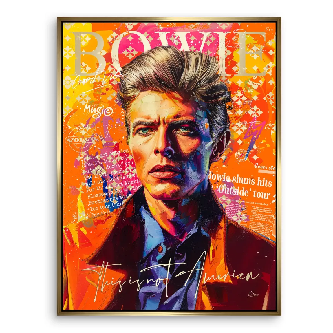Bowie America Pop Art Leinwand Bild INGALERIE