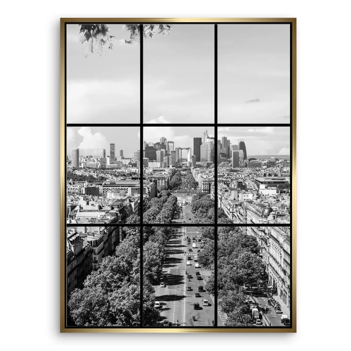 Skyline Avenue Paris Leinwand Bild