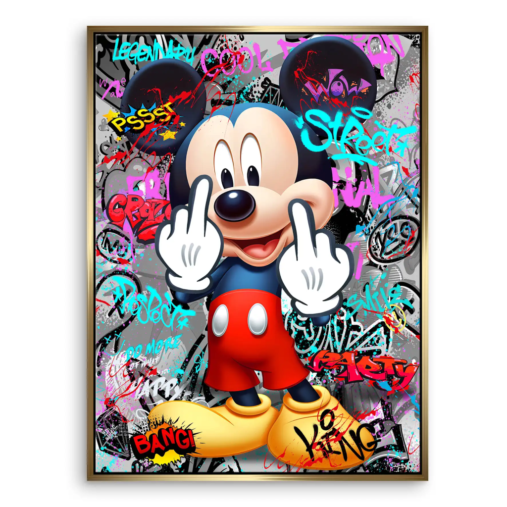 Micky Street Art Style Leinwand Bild INGALERIE