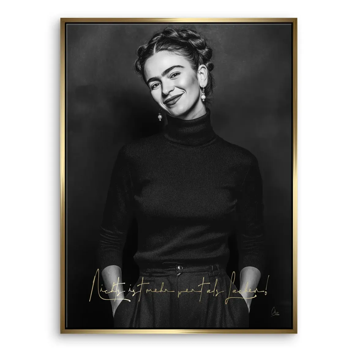 Frida Kahlo stilles Lächeln Leinwand Bild