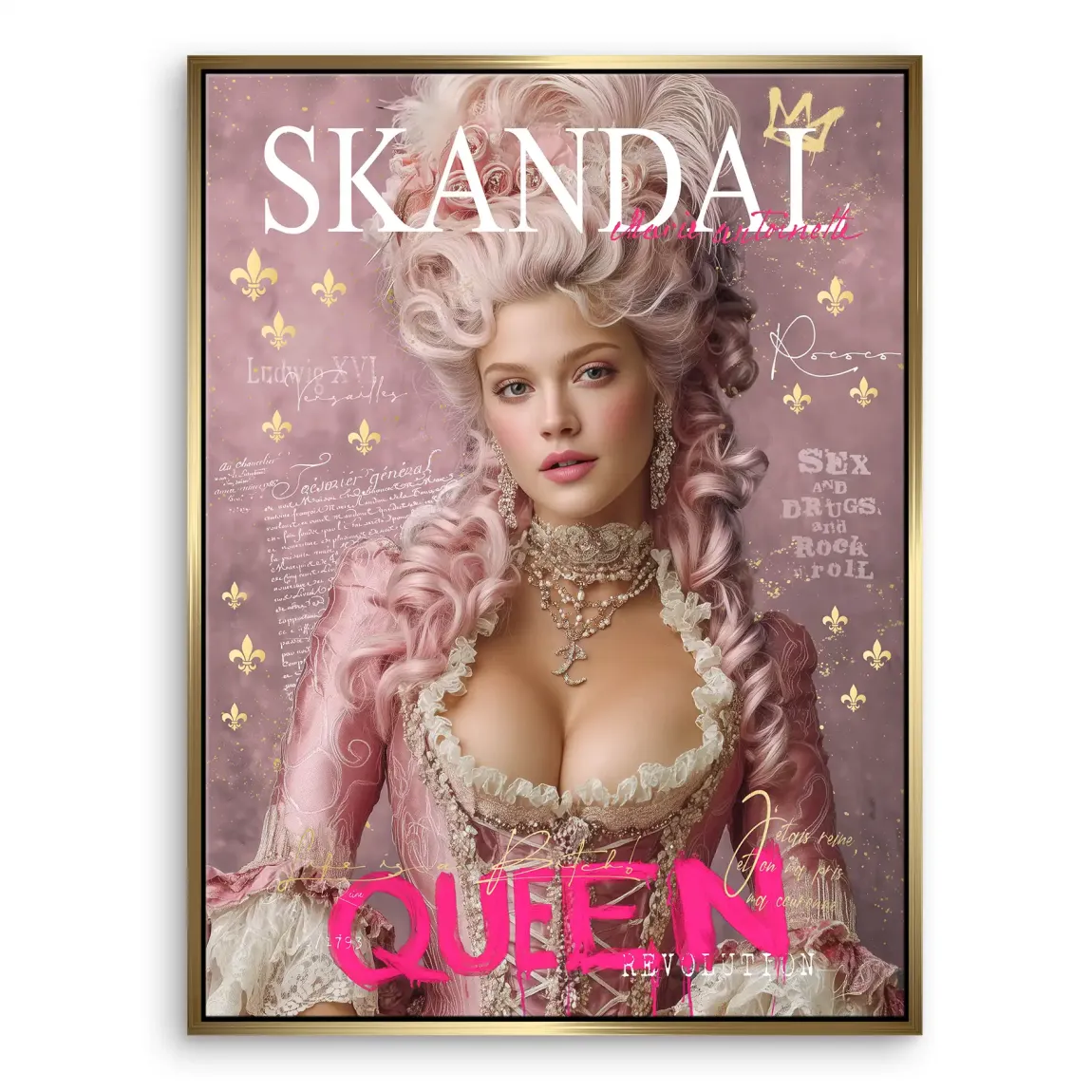 Marie Antoinette Skandal Pop Art Leinwand Bild
