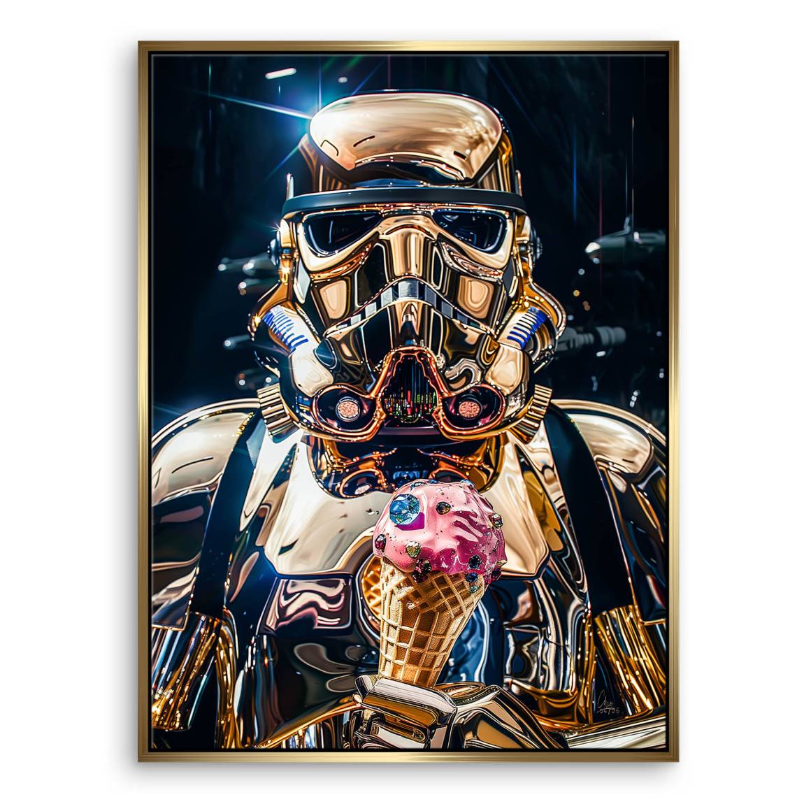 Stormtrooper Gold Leinwand Bild