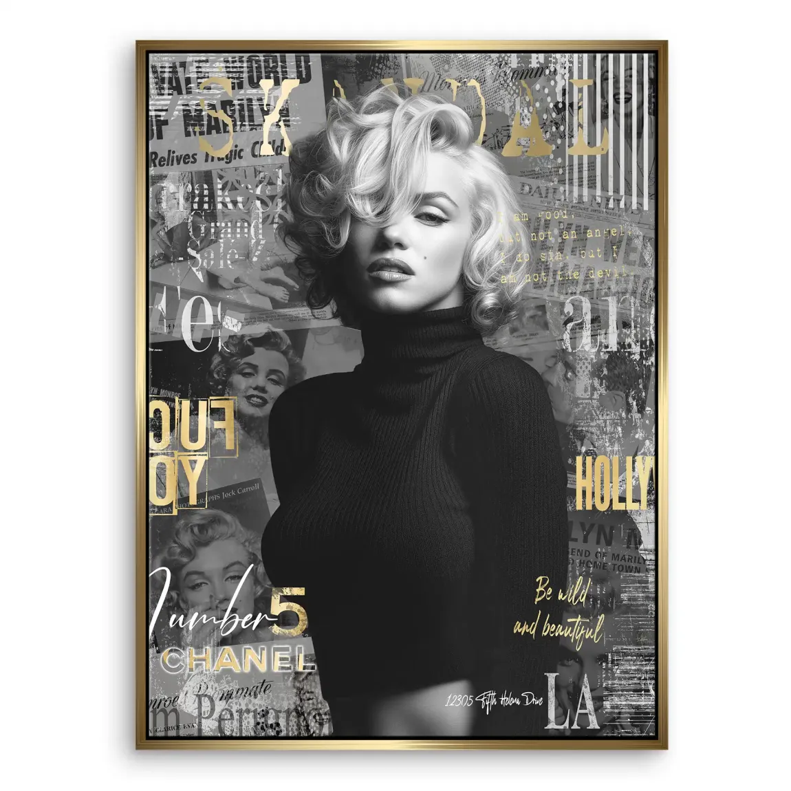 Marilyn Monroe Legend Leinwand Bild