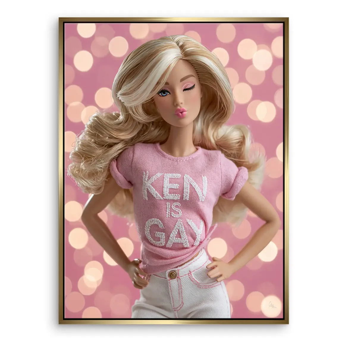Barbie Ken is Gay Leinwand Bild