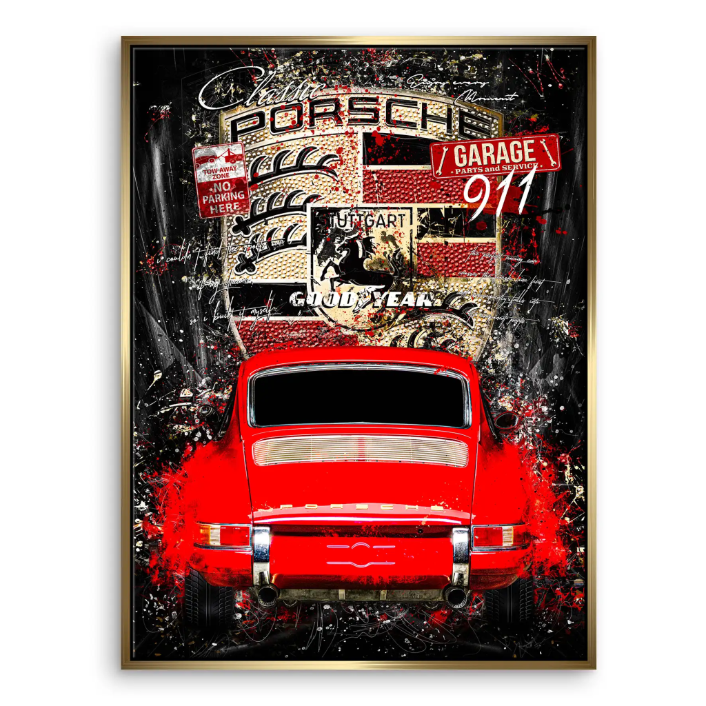 Porsche 911 Pop Art Style Leinwand Bild INGALERIE