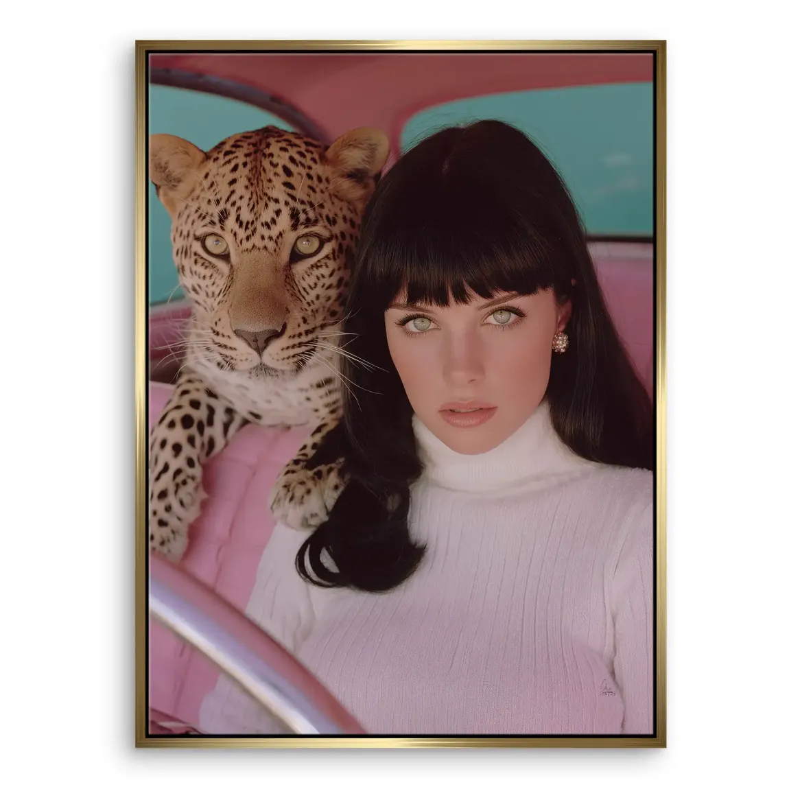 Leopard Diva Leinwand Bild