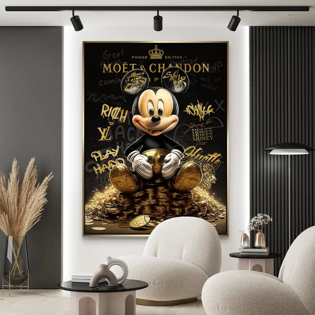 Micky Gold Motivation Pop Art Leinwand Bild INGALERIE