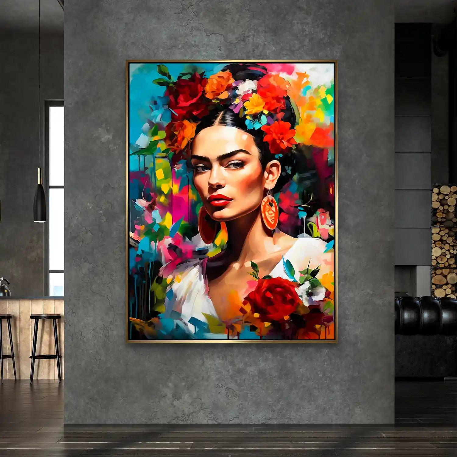 Frida Kahlo Flower Leinwand Bild INGALERIE