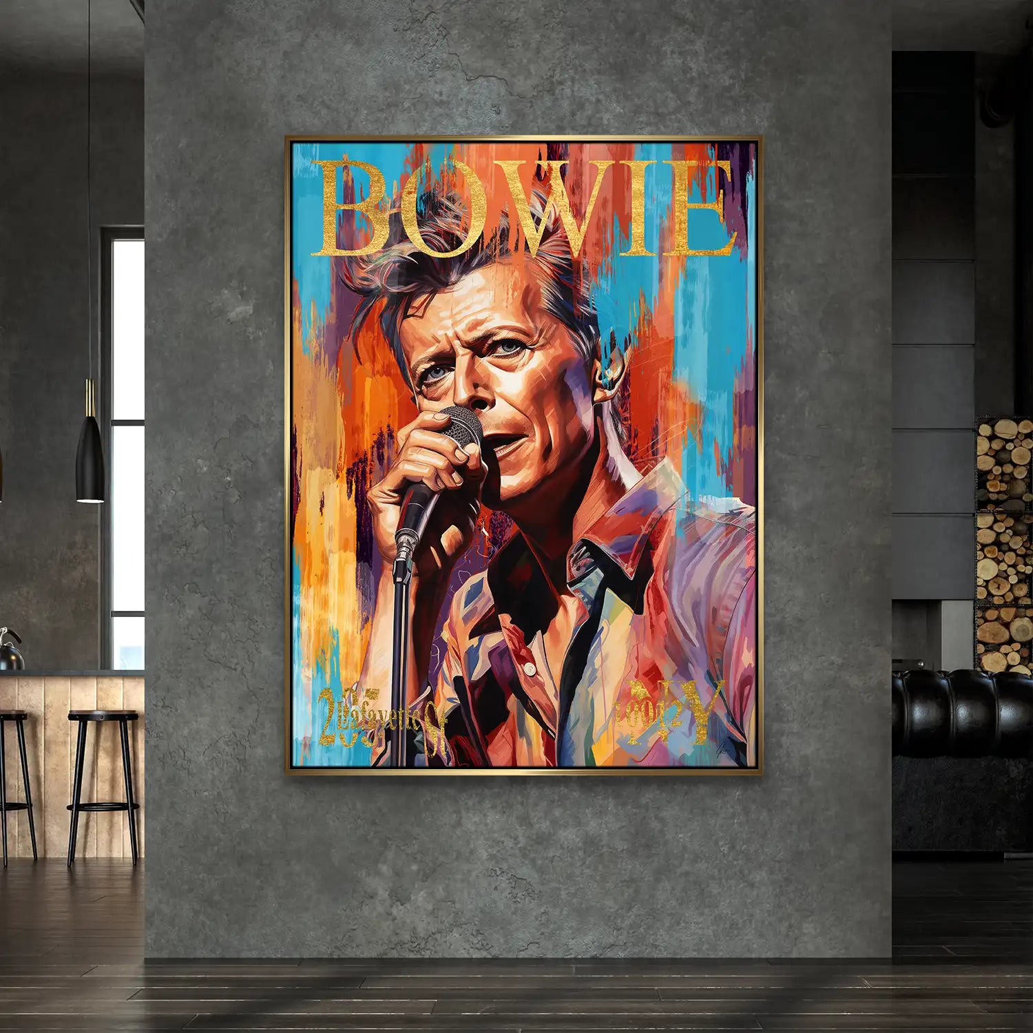 Bowie Abstrakt Style Leinwand Bild INGALERIE