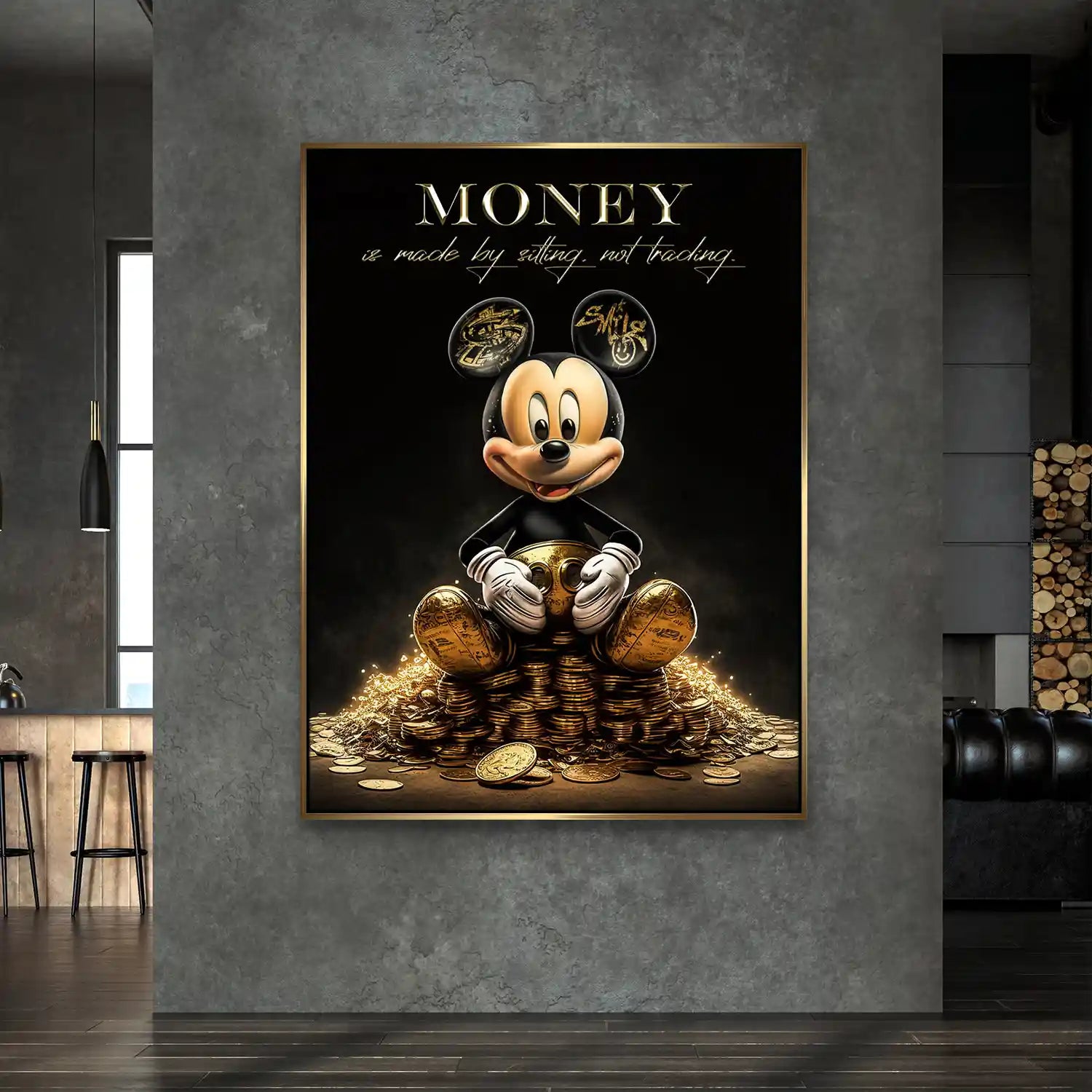 Micky Gold Motivation Leinwand Bild INGALERIE