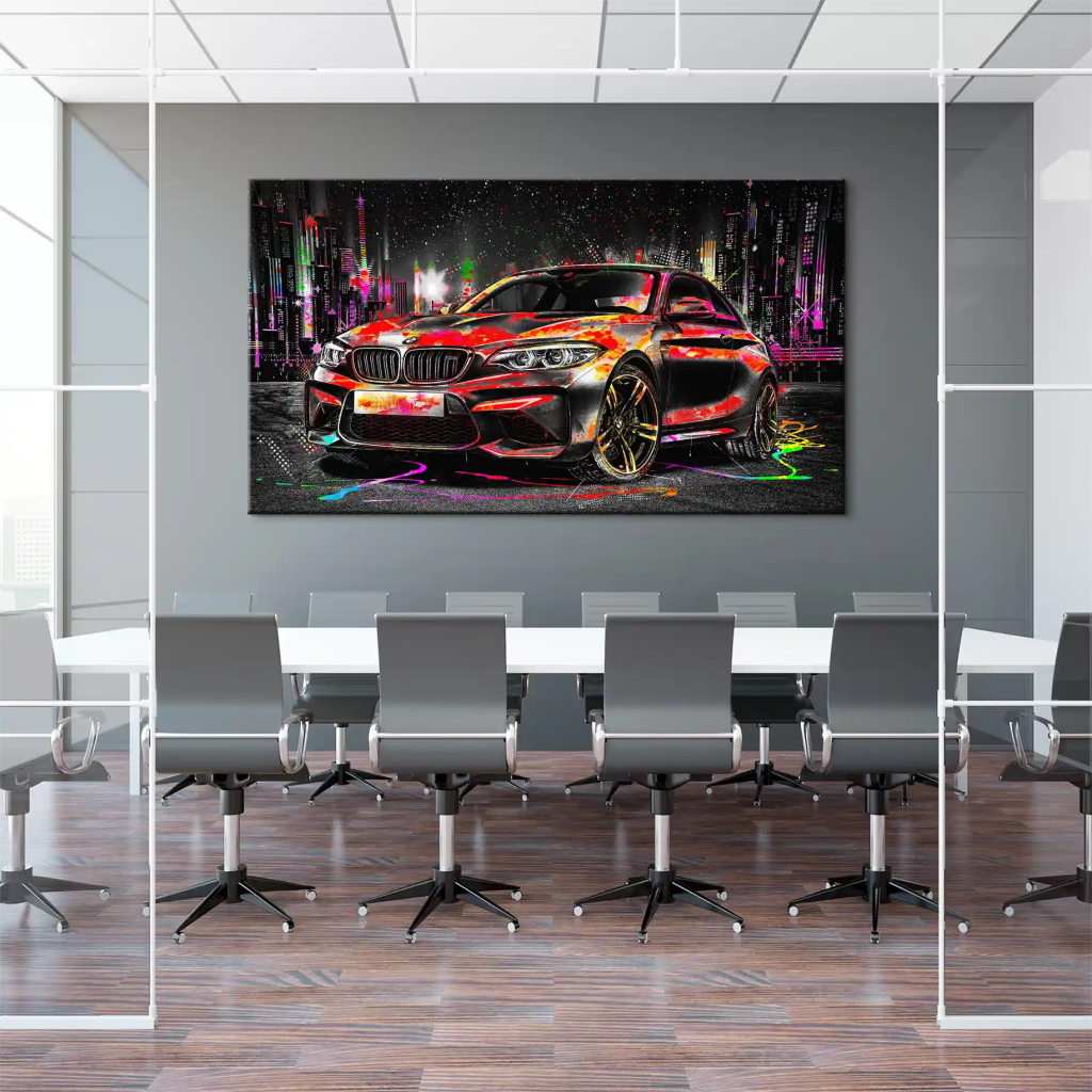 BMW M2 Pop Art Style Leinwand Bild INGALERIE