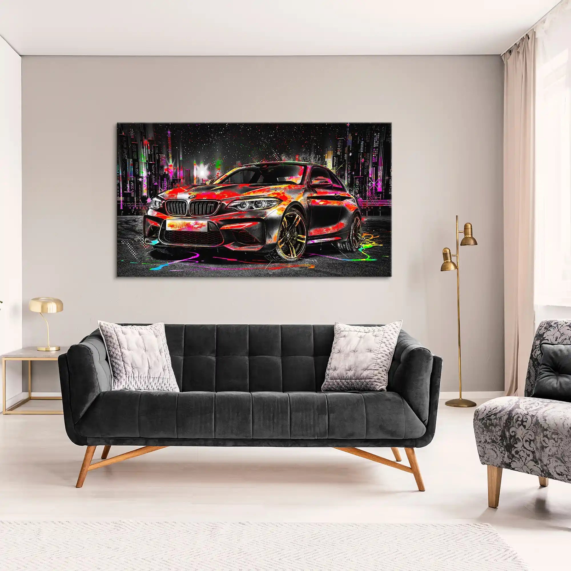 BMW M2 Pop Art Style Leinwand Bild INGALERIE