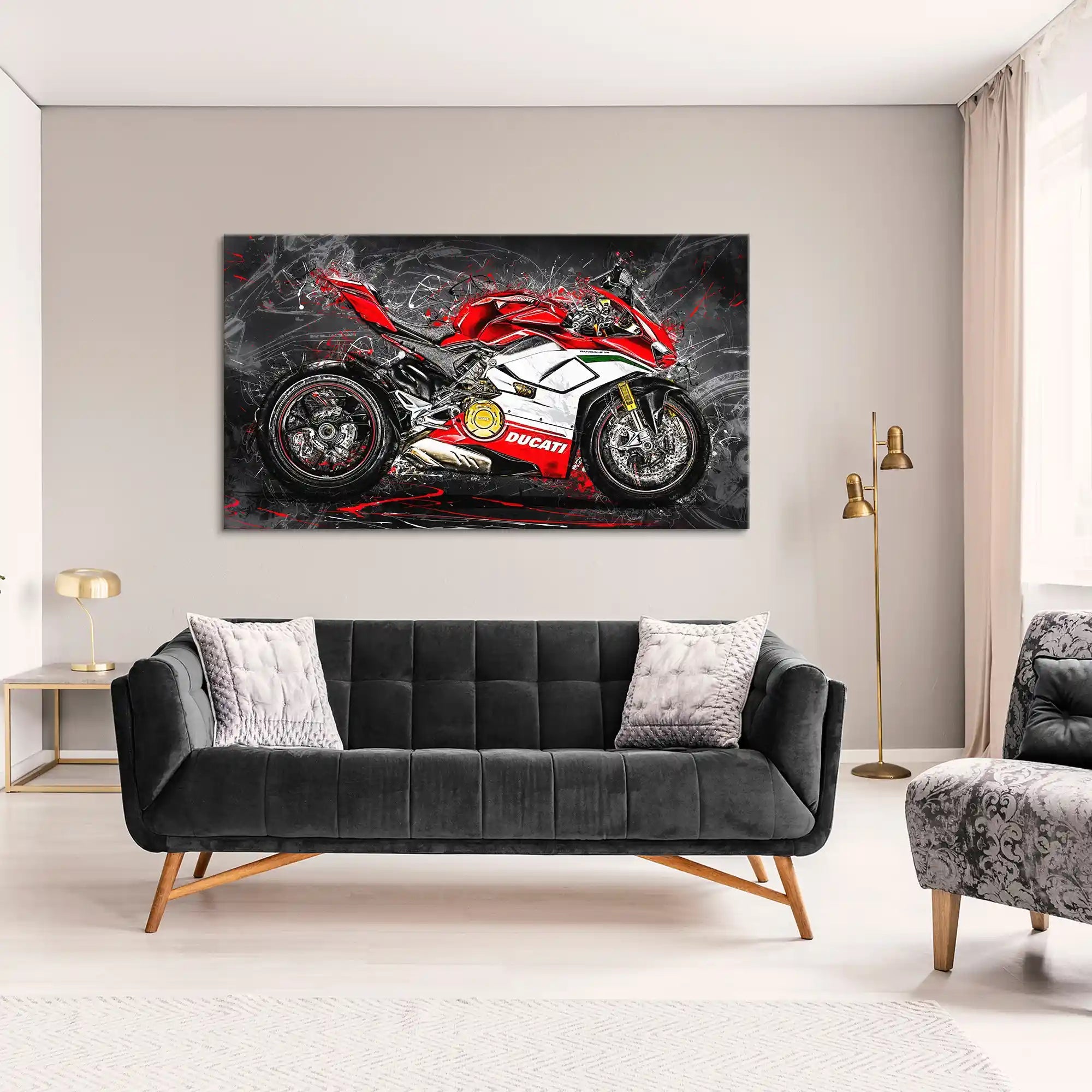 Ducati Panigale V4 Abstrakt Leinwand Bild INGALERIE