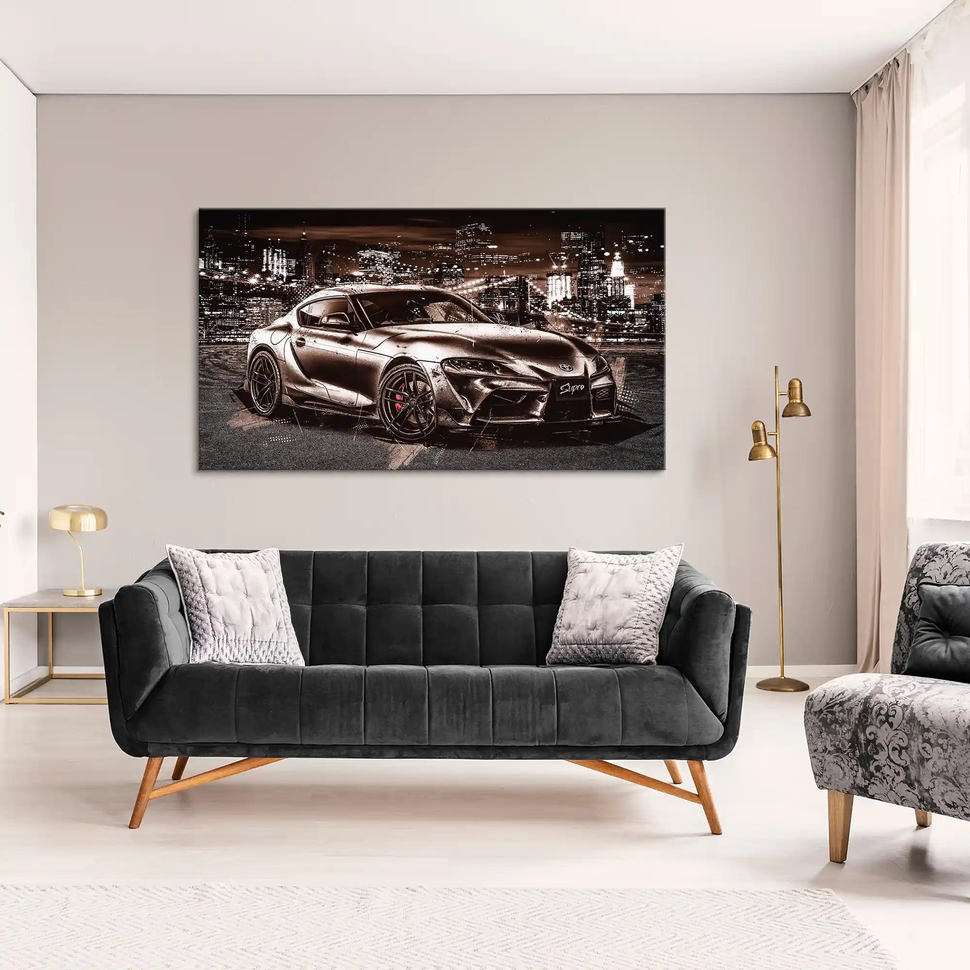 Toyota Supra City Style Leinwand Bild INGALERiE