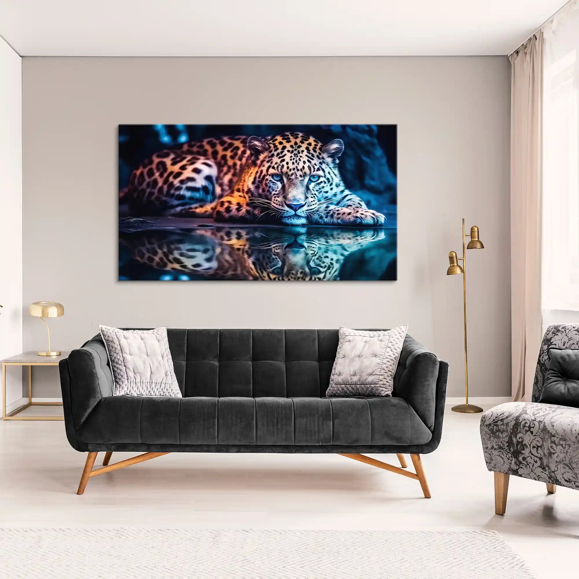 Leopard Relax Leinwand Bild INGALERiE