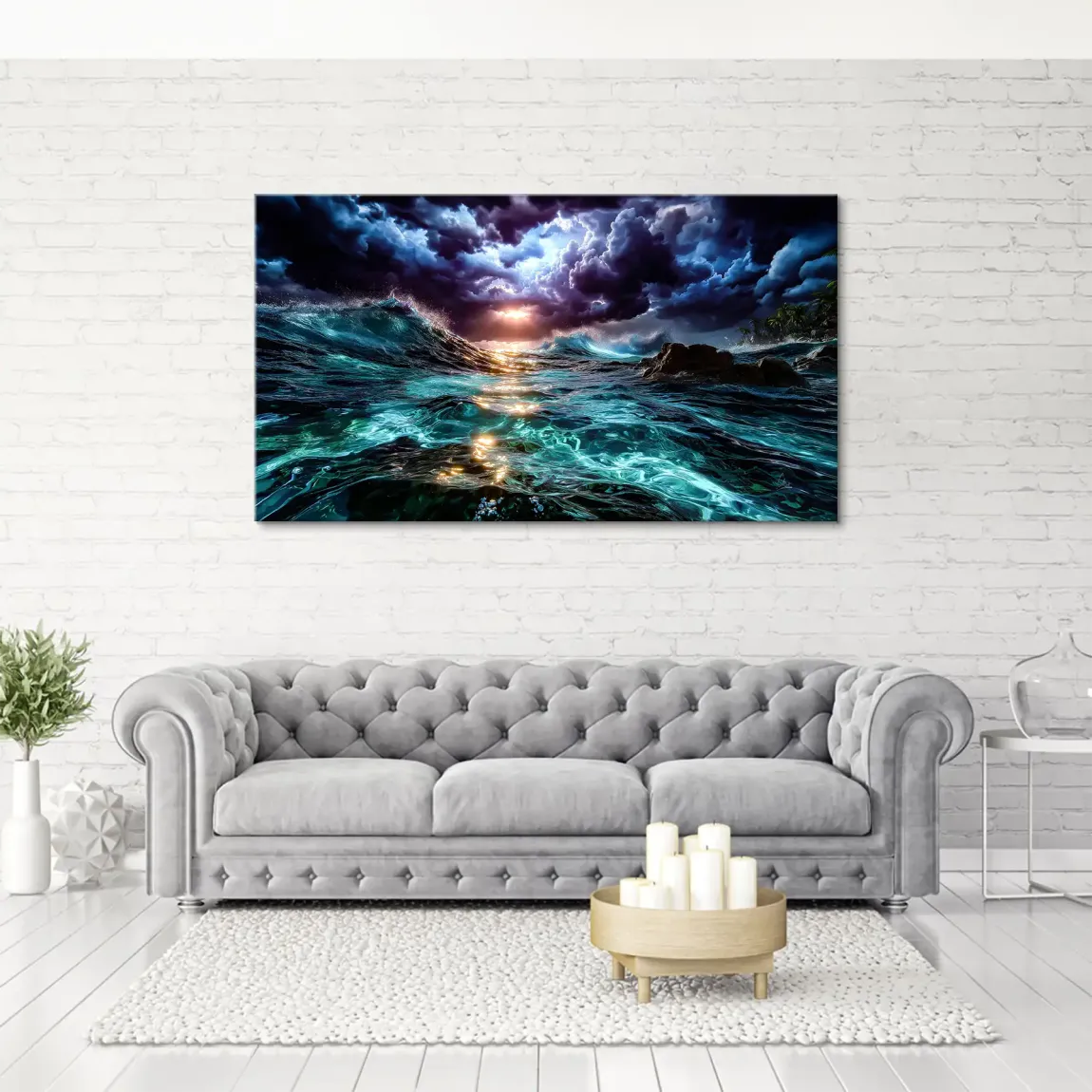 Ocean Storm Leinwand Bild