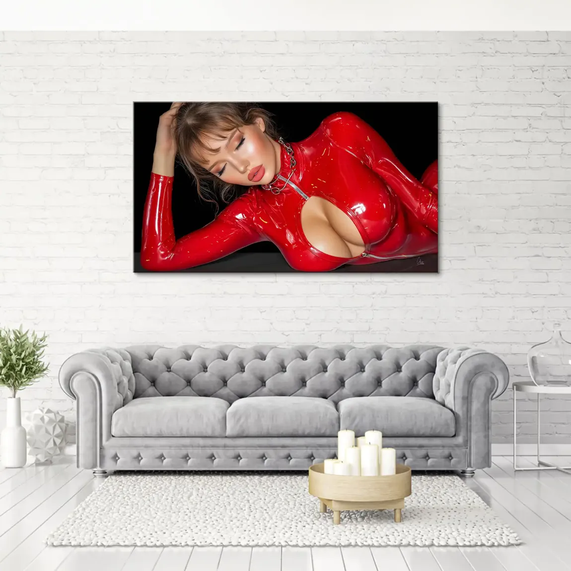 Rote Verführung Leinwand Bild