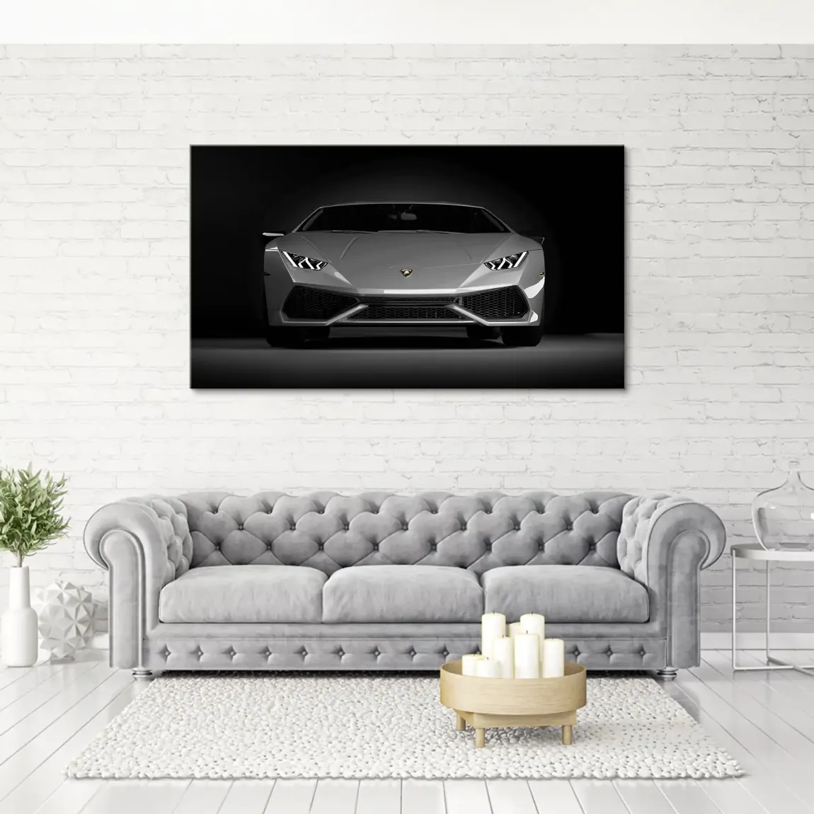 Midnight Lambo Vision Leinwand Bild