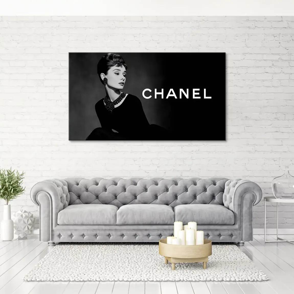 Audrey Noir Elegance Leinwand Bild