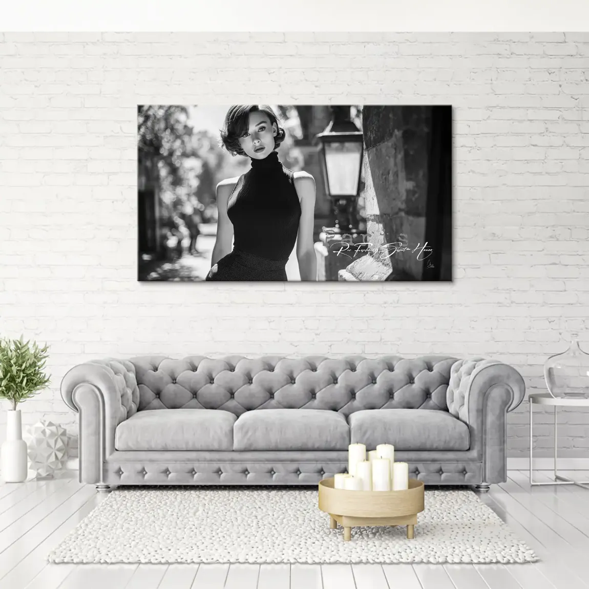 Audrey Hepburn Paris Elegance Leinwand Bild