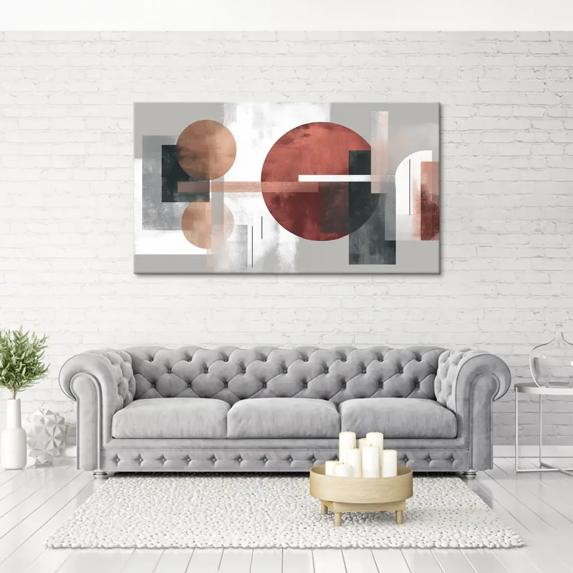 Abstrakte Geometrie Leinwand Bild