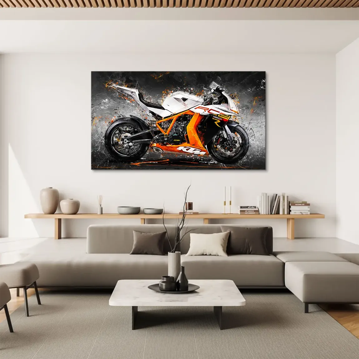 KTM RC8 Abstrakt Leinwand Bild