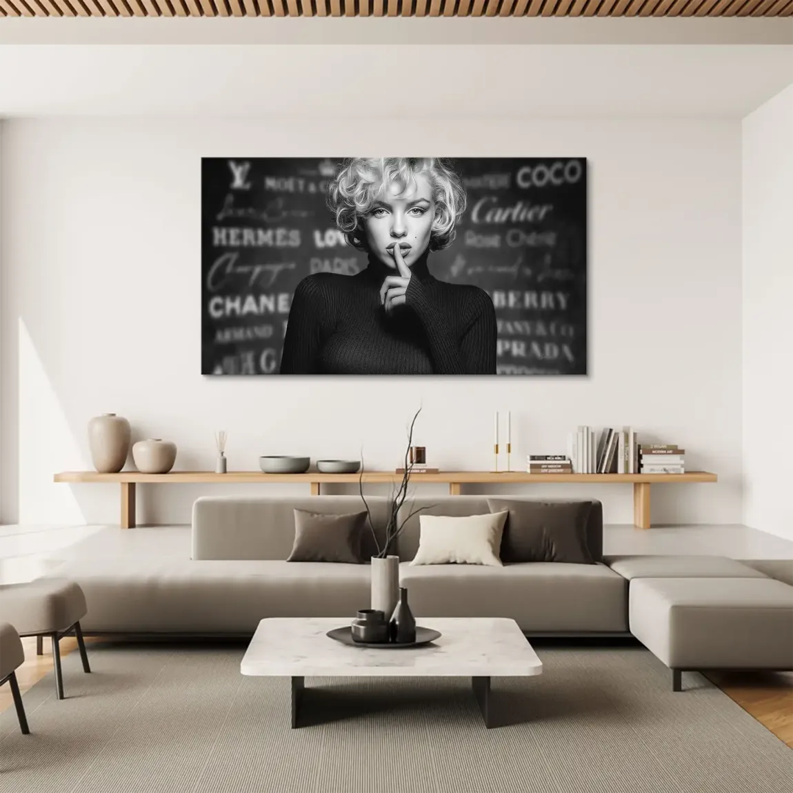 Marilyn Monroe Black Secret Leinwand Bild