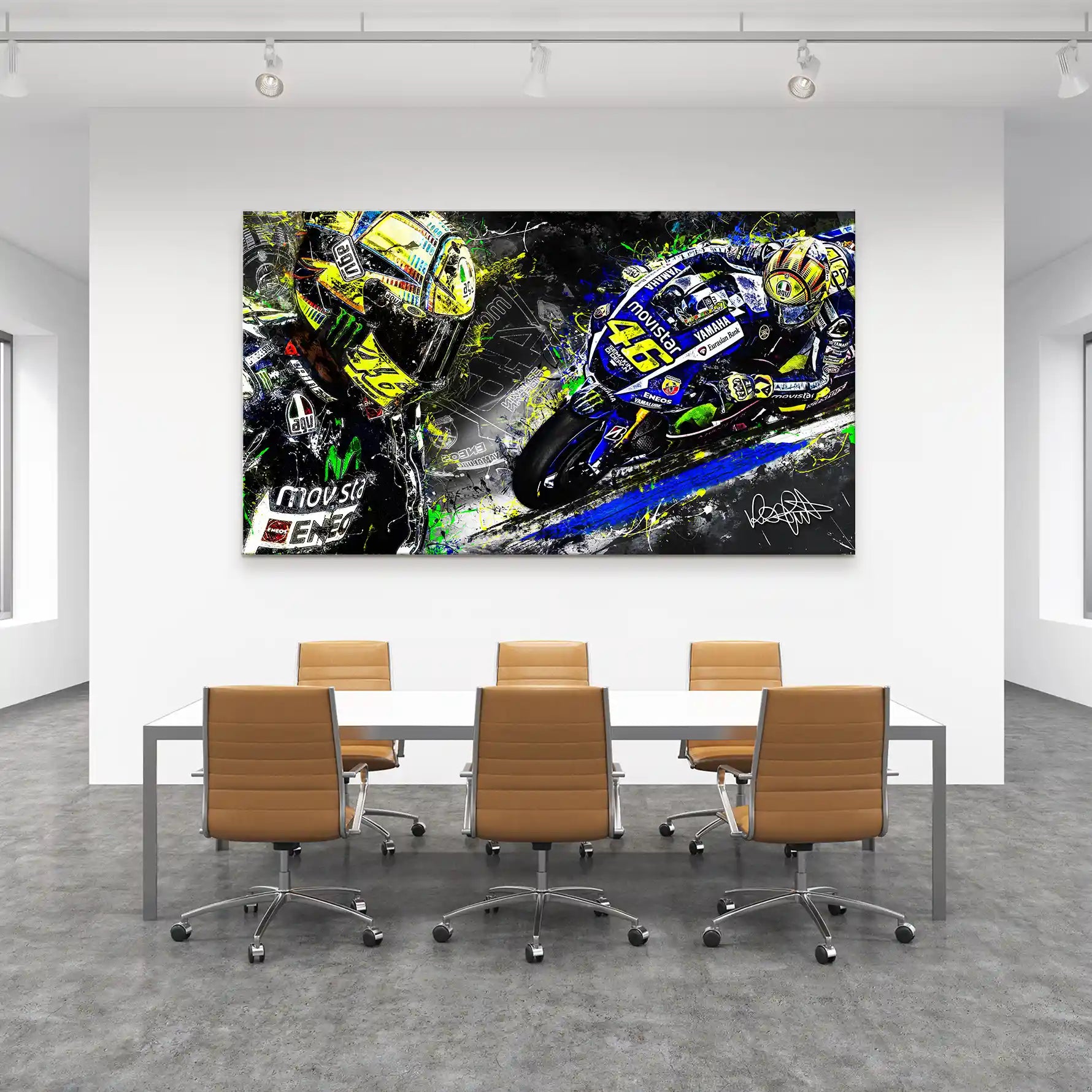 Rossi Yamaha Art Leinwand Bild INGALERiE