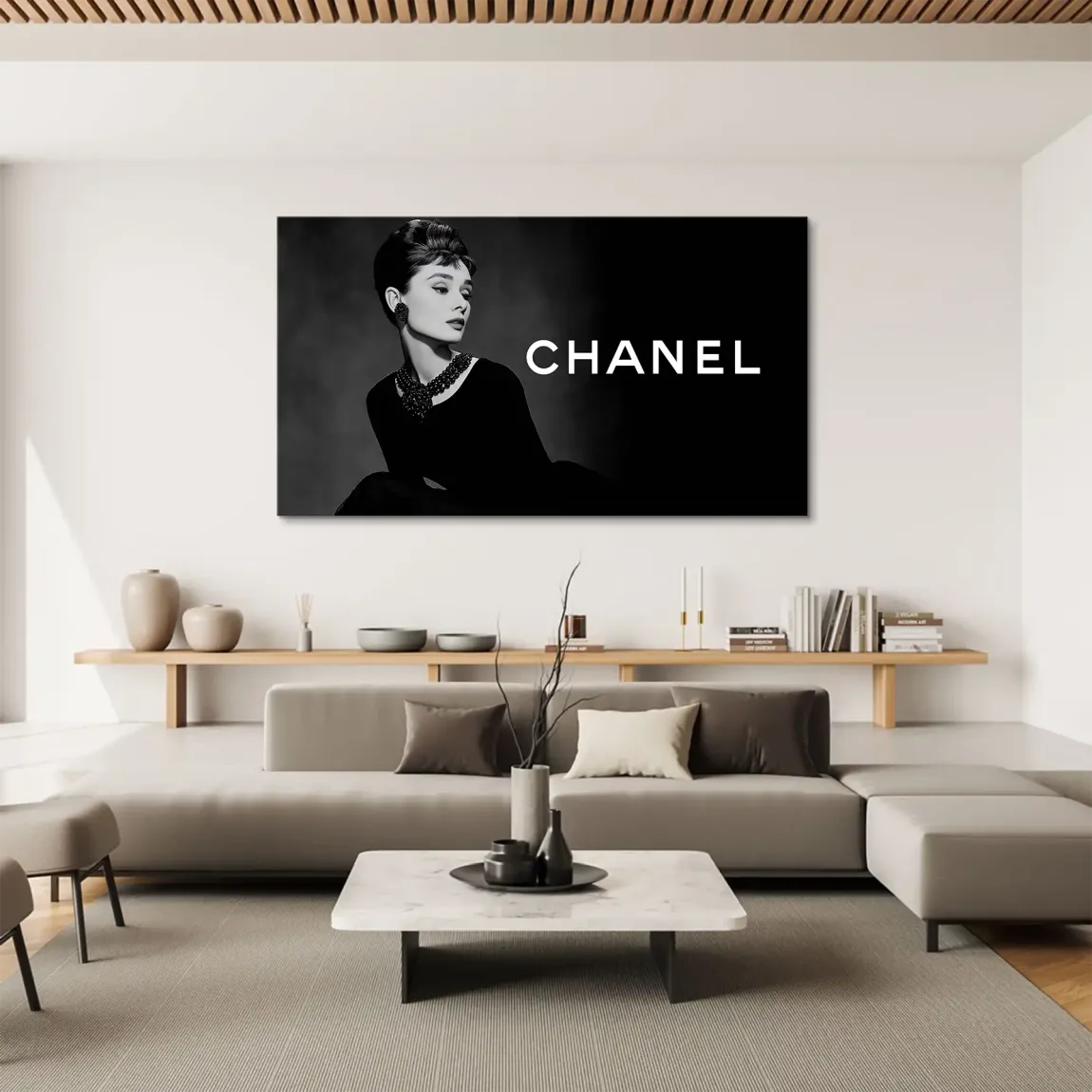 Audrey Noir Elegance Leinwand Bild