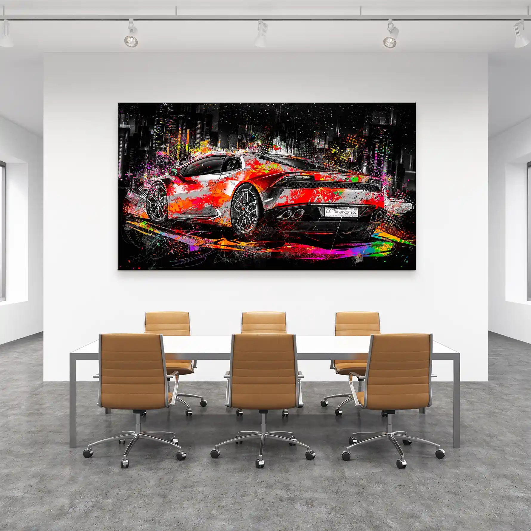 Lambo Huracan Pop Art Style Leinwand Bild INGALERIE