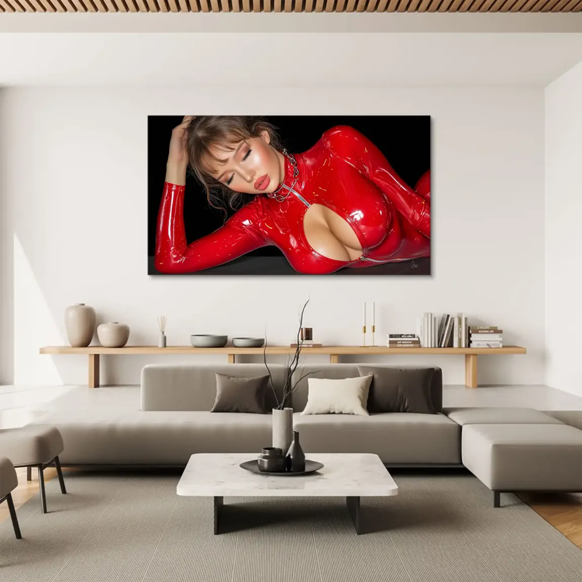 Rote Verführung Leinwand Bild