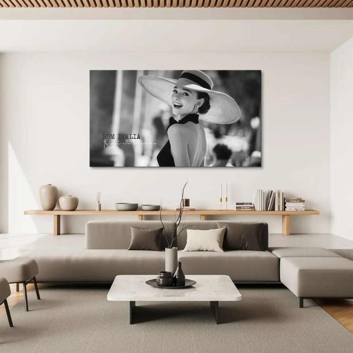 Audrey Hepburn Italia Leinwand Bild