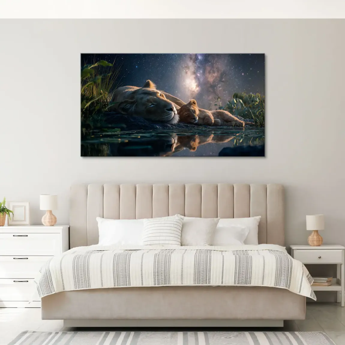 Löwen Serenade Leinwand Bild