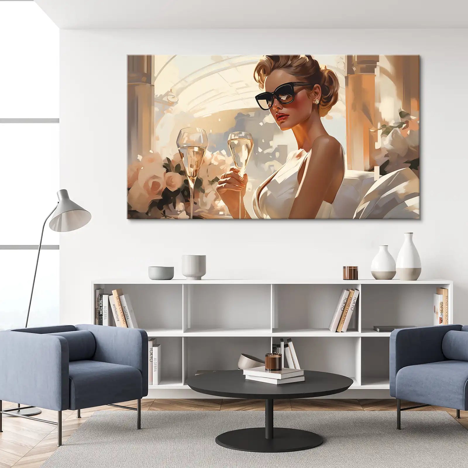 Lifestyle Champagner Style Leinwand Bild INGALERiE