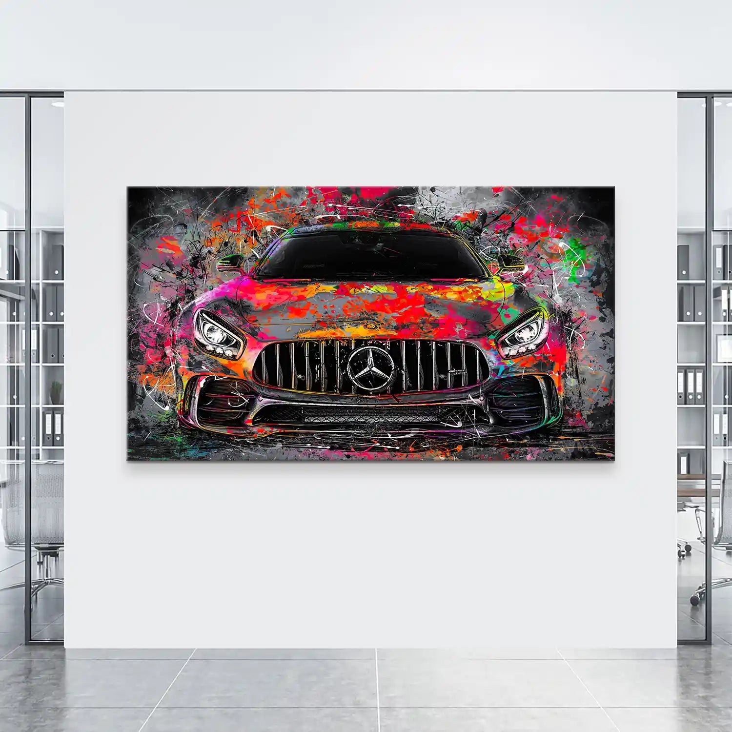 Mercedes AMG GT Pop Art Style Leinwand Bild INGALERIE