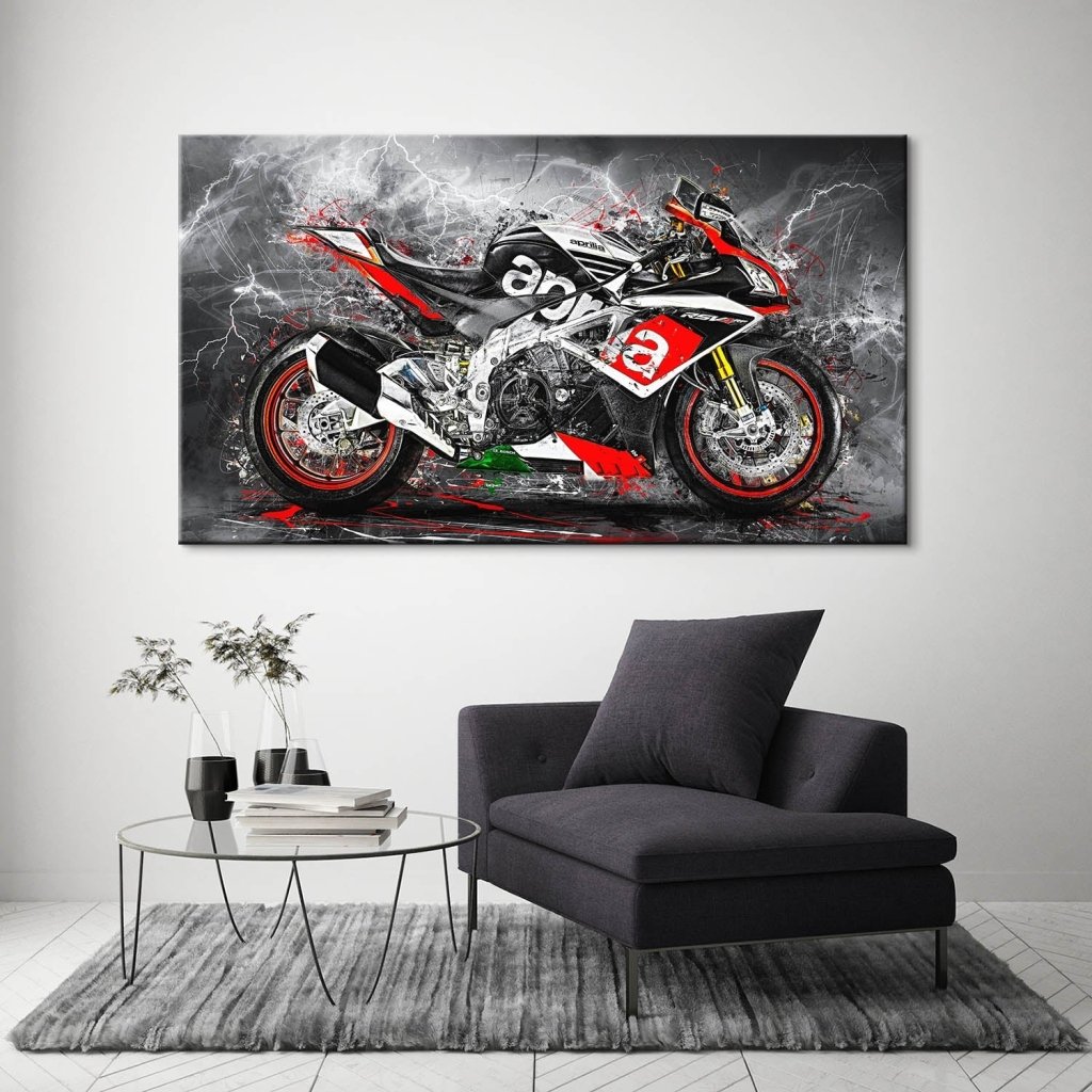 Aprilia RSV Abstrakt Leinwand Bild INGALERIE