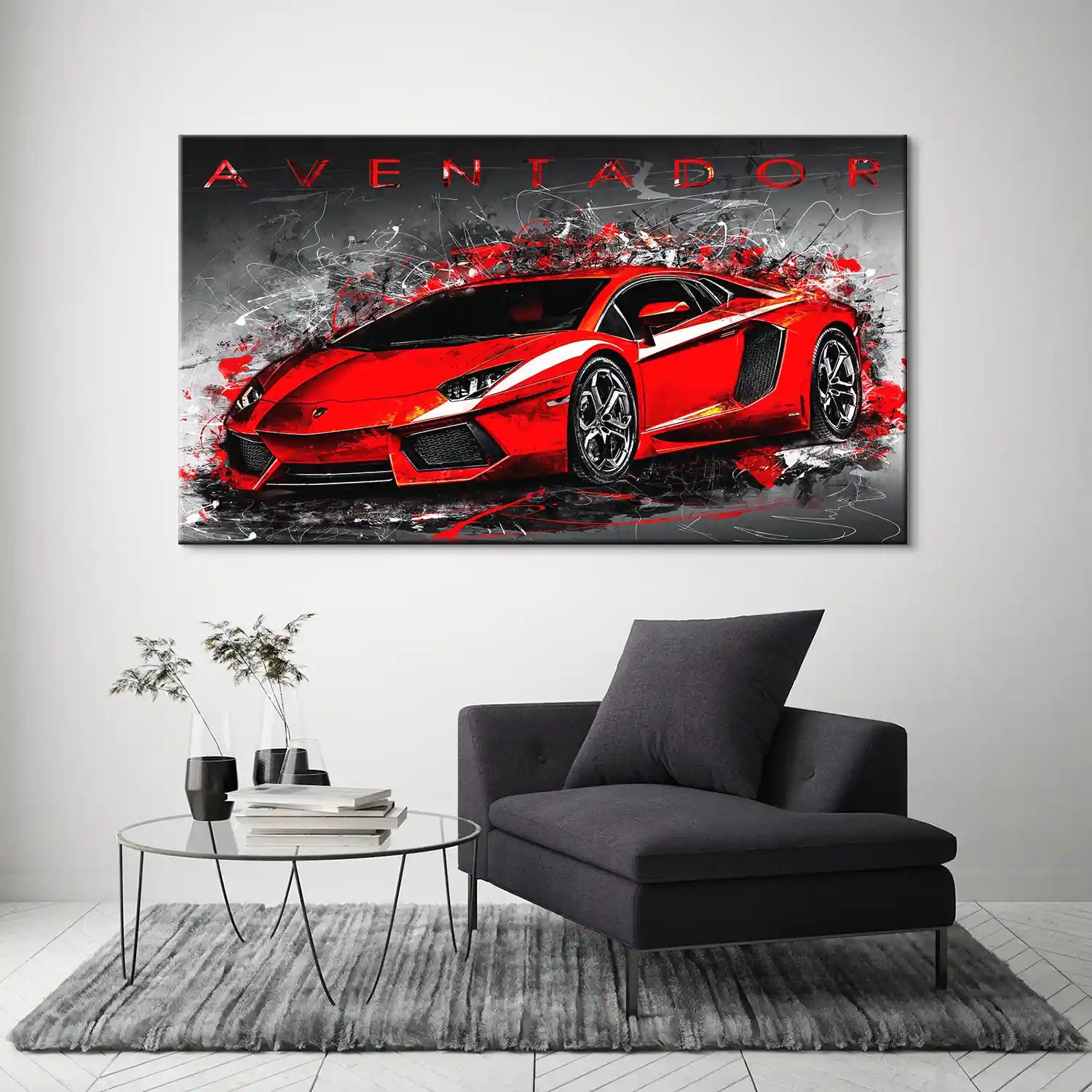 Lambo Aventador Abstrakt Leinwand Bild INGALERIE