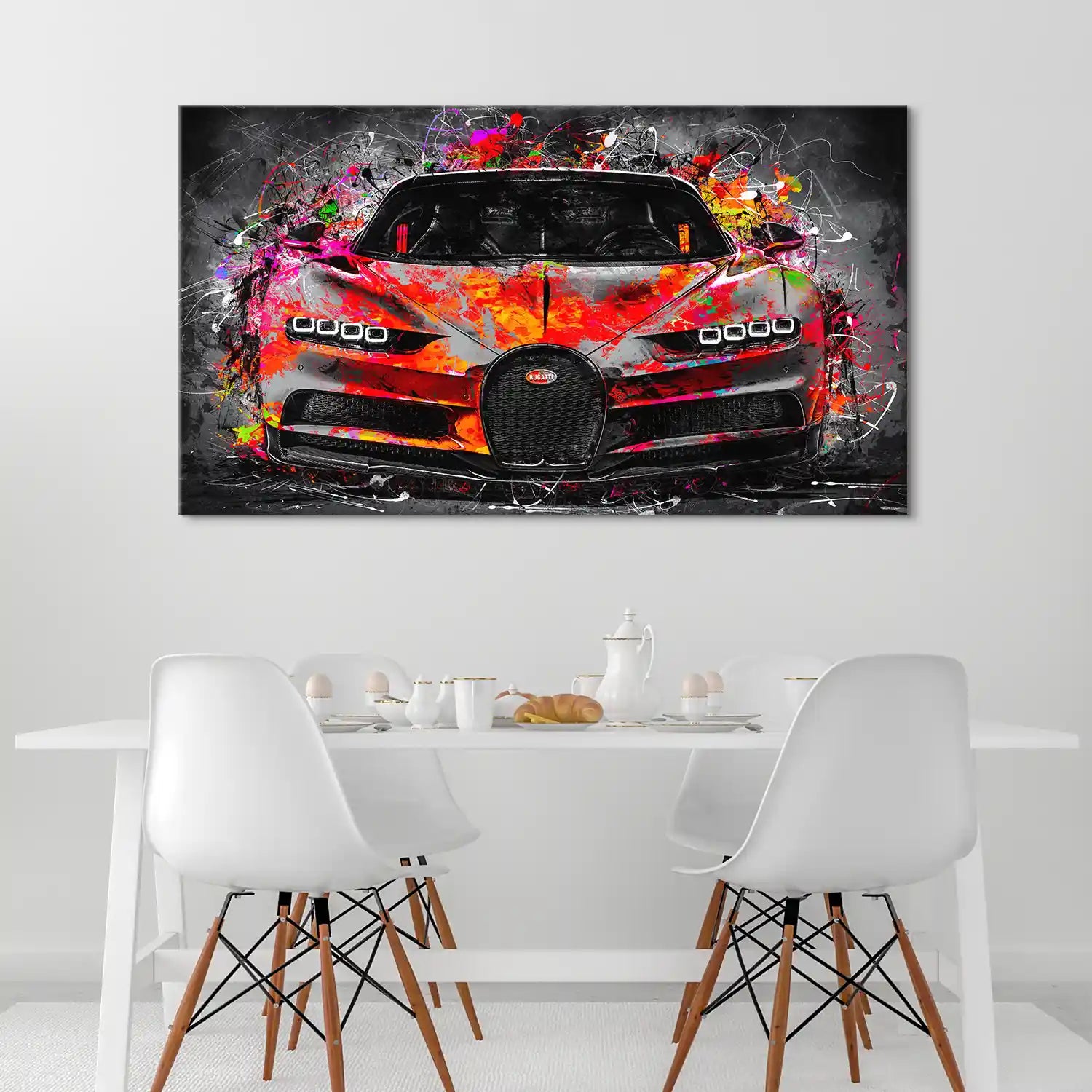 Bugatti Pop Art Style Leinwand Bild INGALERIE