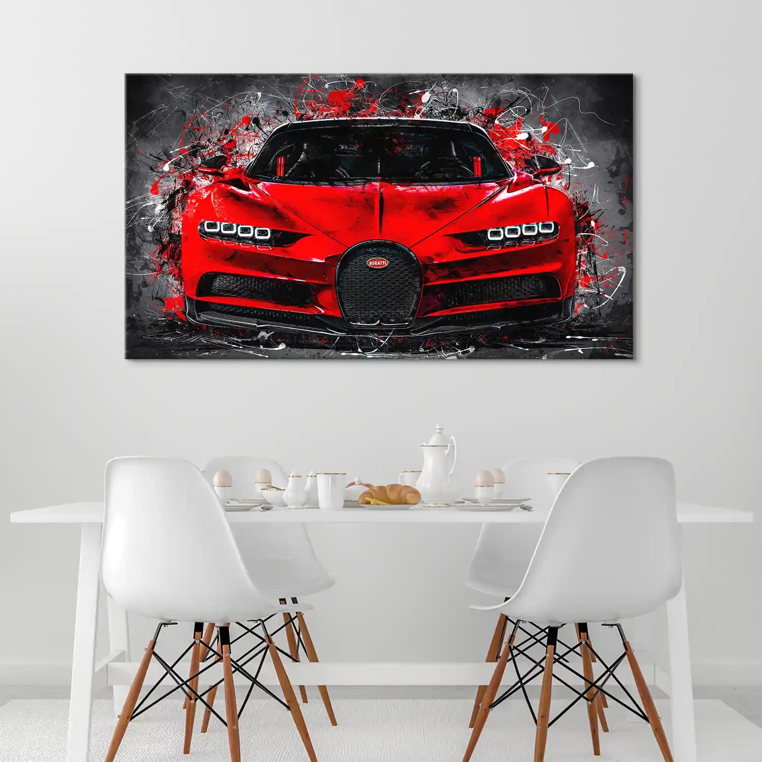 Bugatti Abstrakt Red Style Leinwand Bild INGALERIE